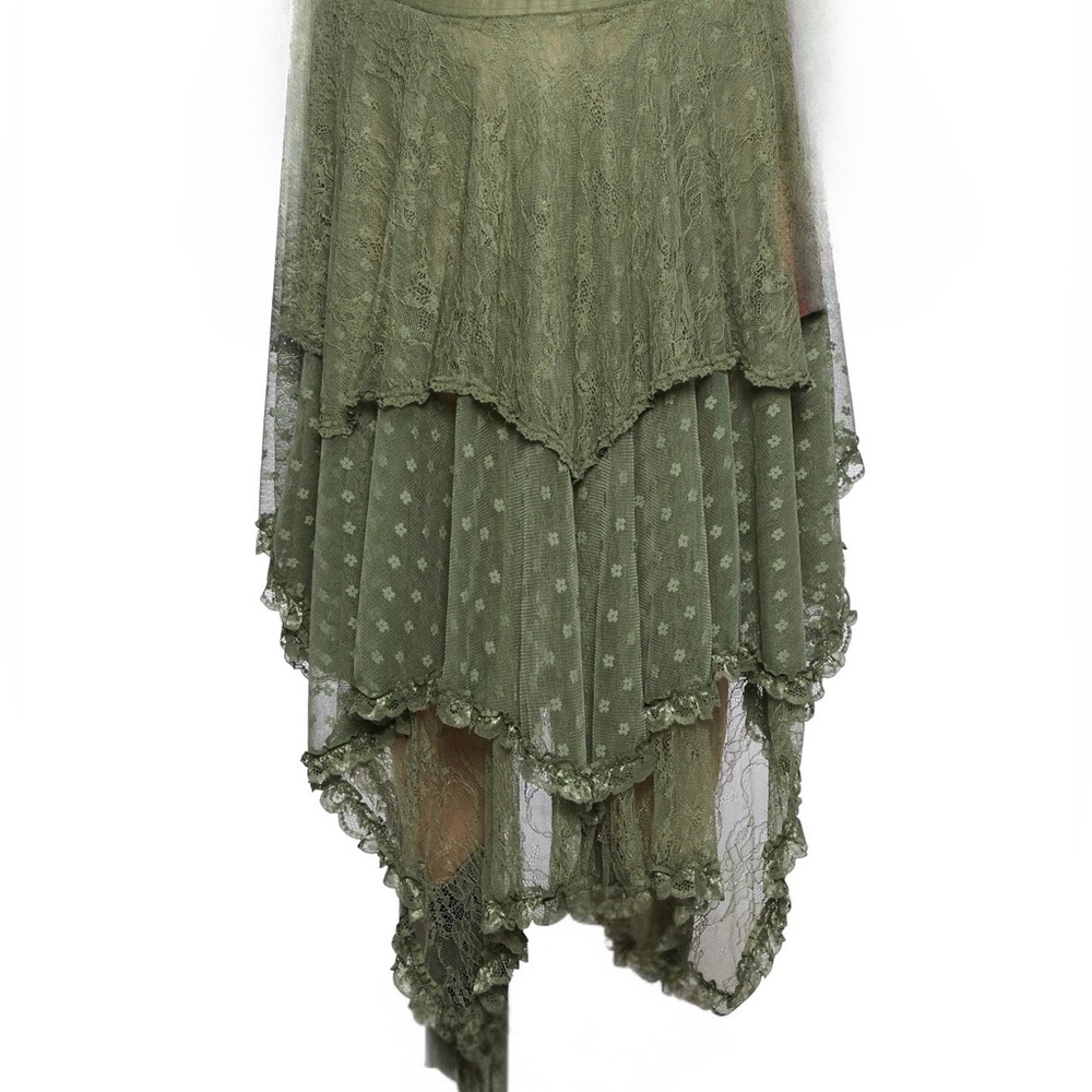 Current Mood Plus Size Ethereal Woodlands Maxi Skirt - Green